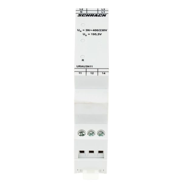 Voltage monitoring relay, 3ph against N,fix Us=195,5V,1CO,5A image 1