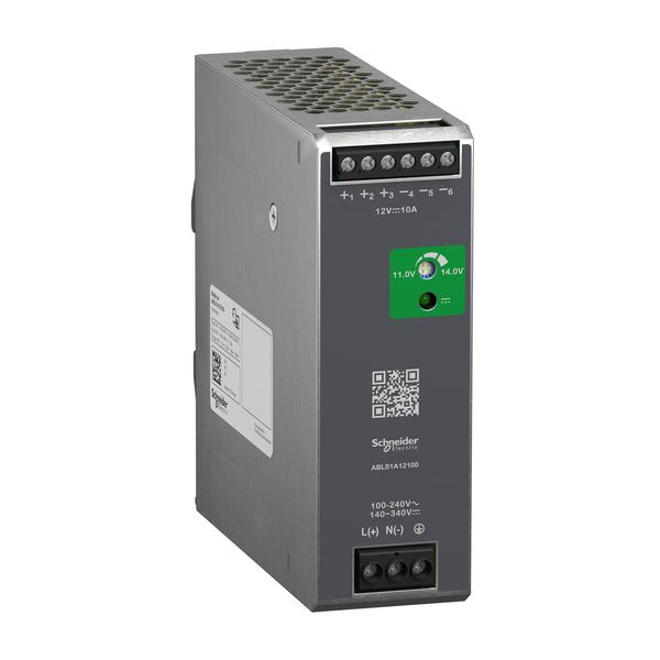 Regulated Power Supply, 100-240V AC, 12V 10 A, single phase, Optimized image 1