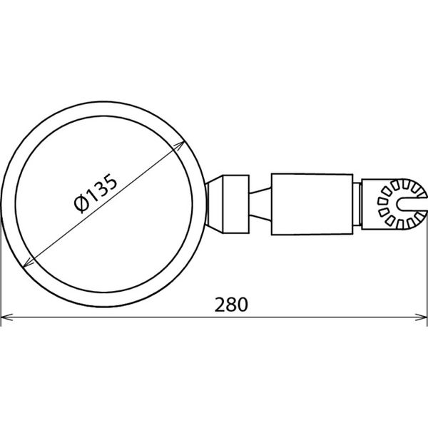 Insulating mirror D 135 mm w. gear coupling f. MS cleaning kits image 2