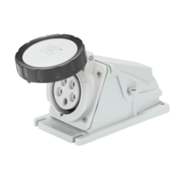 90° ANGLED SURFACE-MOUNTING SOCKET-OUTLET - IP67 - 3P+N+E 32A 480-500V 50/60HZ - BLACK - 7H - SCREW WIRING image 1
