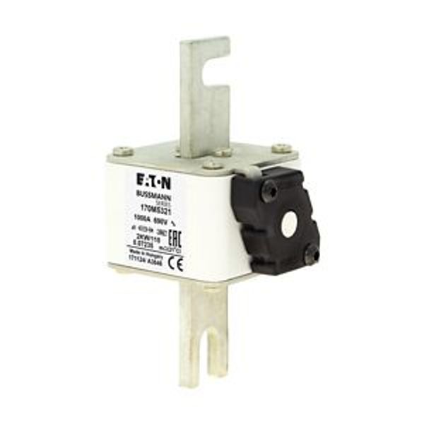 Fuse-link, high speed, 1000 A, AC 690 V, size 2, 61 x 77 x 138 mm, aR, IEC, single indicator image 4