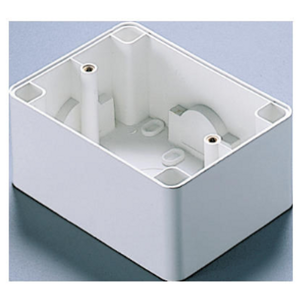 WALL-MOUNTING BOX - FOR COMPACT SELF-SUPPORTING PLATE - 1/2/3 GANG - CLOUD WHITE - SYSTEM image 1