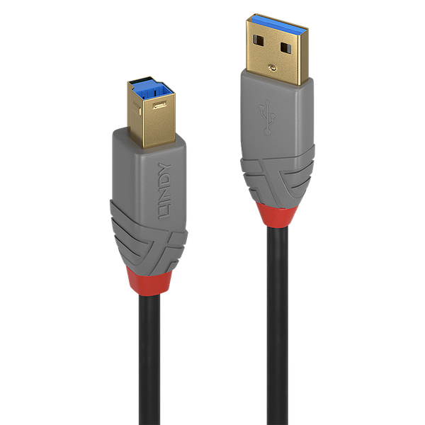 3m USB 3.2 Type A to B Cable, 5Gbps, Anthra Line USB Type A Male to B Male image 1