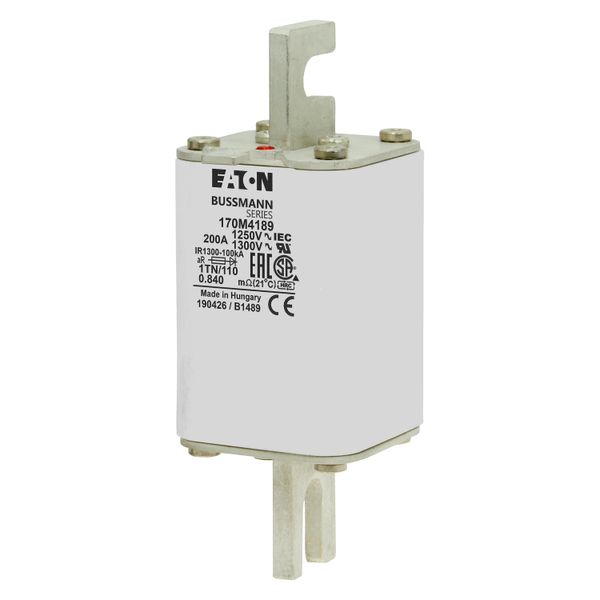 Fuse-link, high speed, 200 A, AC 1250 V, size 1, 53 x 66 x 138 mm, aR, DIN, IEC, type T indicator image 4