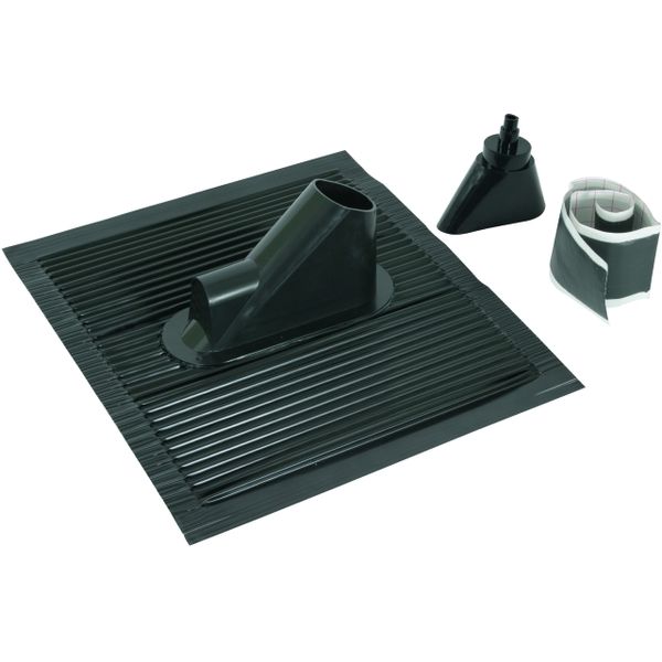 Roof bushing set (black) w. aluminium roof tile f. D 10/16/48mm image 1