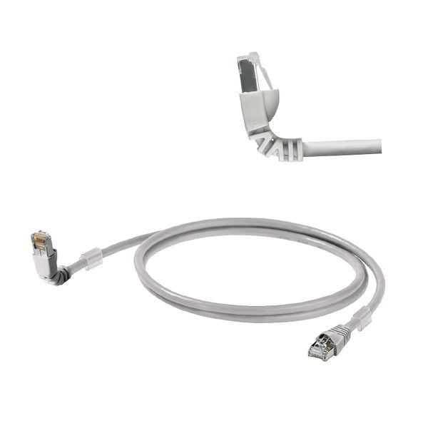 Ethernet Patchcable, RJ45 IP 20, RJ45 IP 20, Angled 90°, Number of pol image 1