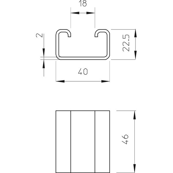 DSK 25 A4 Spacer for use in US 3 support 46x40x22,5 image 2