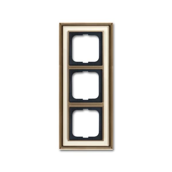 1723-848-500 Cover Frame Busch-dynasty® antique brass ivory white image 1