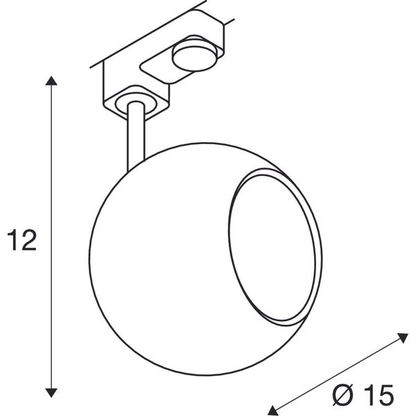 LIGHT EYE 150 QPAR111 Spot, 75W, black/chrome, 3P adapter image 2