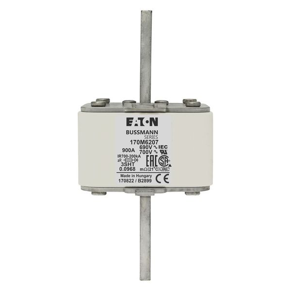 Fuse-link, high speed, 900 A, AC 690 V, size 3, 76 x 76 x 150 mm, aR, IEC, single indicator image 7