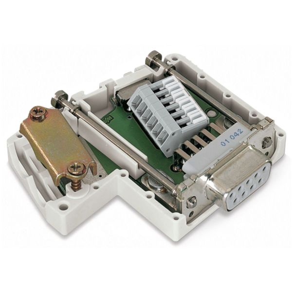 Fieldbus Connector CANopen with D-sub female connector 9-pole light gr image 1