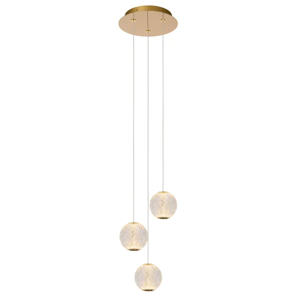 Lucide CINTRA - Pendant light - Ø 25 cm - LED - 1x12,6W 3000K - Transparant image 1