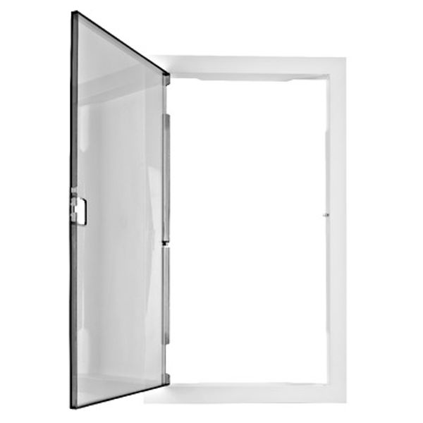 Plastic Frame, door and insert for enclosure BK085, 3-rows image 1