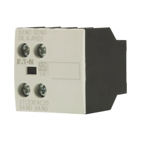 Auxiliary contact module, 2 pole, Ith= 16 A, 2 N/O, Front fixing, Screw terminals, DILA, DILM7 - DILM38 image 26