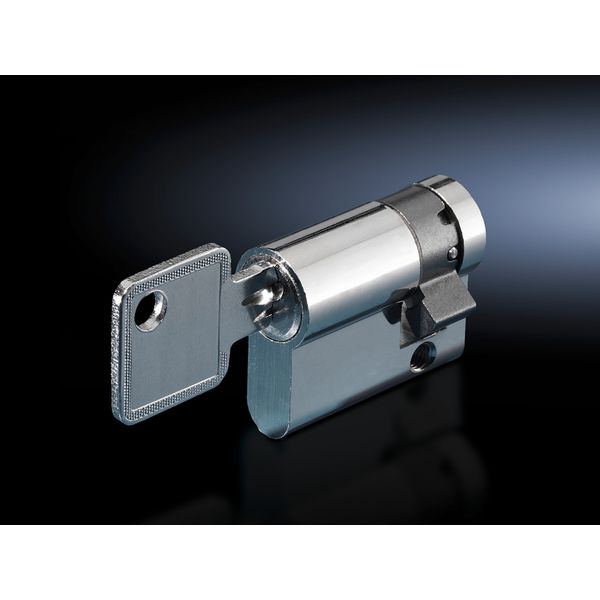 2 profile half-cylinders for handles to DIN 18252, pack w keyed alike cylinders image 2