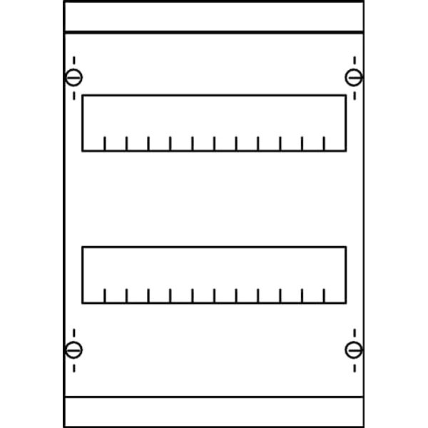 1SV000 Interior fitting system, Field Width: 1, Number of Rows: 2, 300 mm x 250 mm x 120 mm, IP2XC image 1