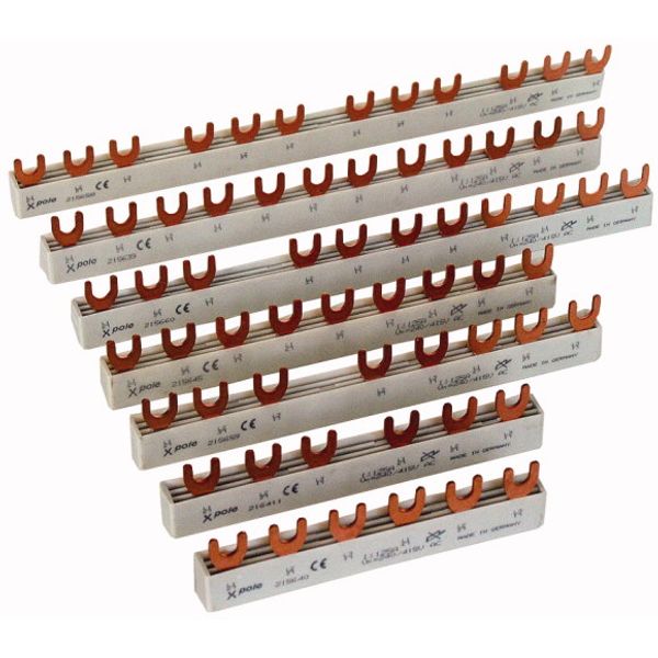 Phase busbar, 2-phases, 10qmm, fork connector, 12SU image 1