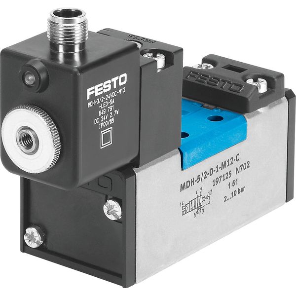 MDH-5/2-D-1-FR-M12-C Air solenoid valve image 1