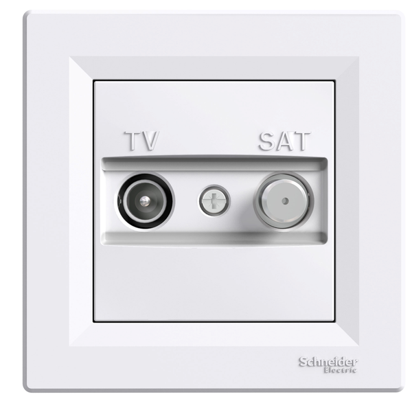 Asfora, TV-SAT intermediate socket, 8dB, white image 4