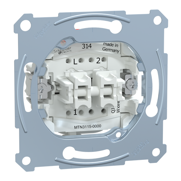 Two-circuit switch insert 1 pole, flush-mounted, 10 AX, AC 250 V, screwl. term. image 3