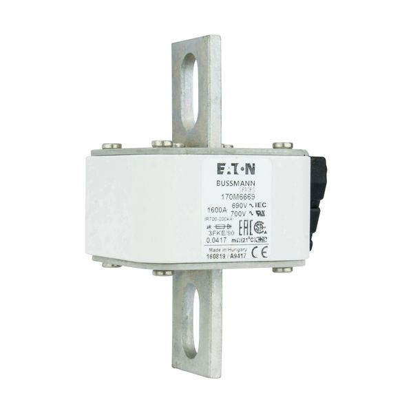 Fuse-link, high speed, 1600 A, AC 690 V, size 3, 76 x 92 x 135 mm, aR, IEC, UL, single indicator image 15