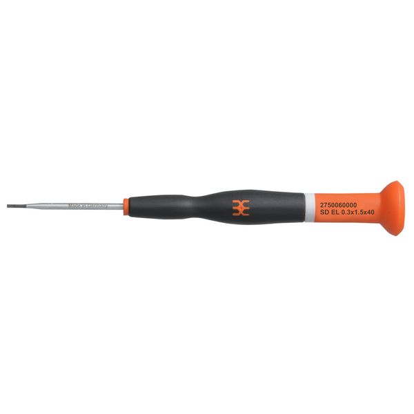 Slotted screwdriver, Blade thickness (A): 0.3 mm, Blade width (B): 1.5 image 1