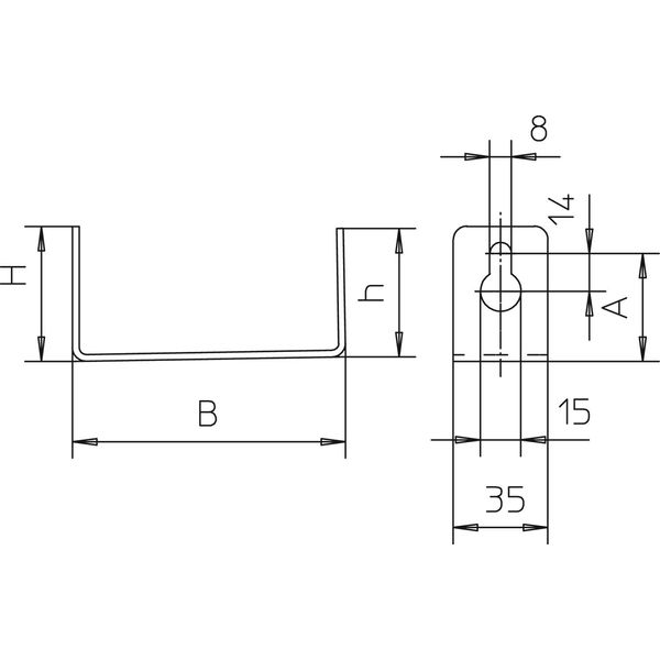 BSKD-W1021 Separating bracket for BSKD09-K1021/BSKD12-K1021 101x72,5x35 image 2