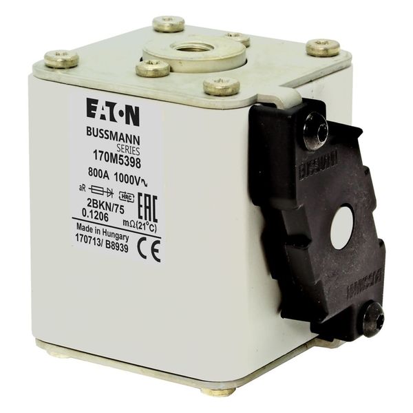 Fuse-link, high speed, 800 A, AC 1000 V, size 2, 61 x 75 x 77 mm, aR, IEC, UL, single indicator image 6