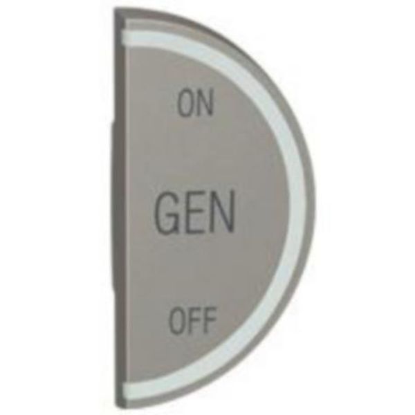 Round key cover Arteor BUS/SCS - GEN/ON/OFF - 1 module right-hand - magnesium image 1