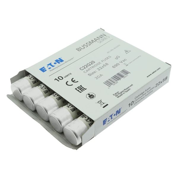 Fuse-link, LV, 20 A, AC 690 V, 22 x 58 mm, gL/gG, IEC image 14