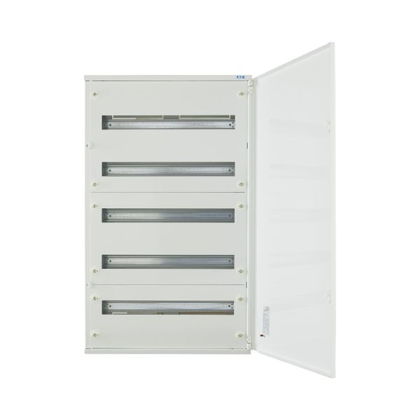 Complete surface-mounted flat distribution board, white, 24 SU per row, 5 rows, type C image 5