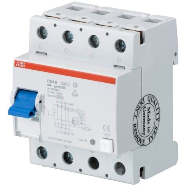 FI F204B+100/0.03L Residual Current Circuit Breaker 4P B+ type 30 mA image 1