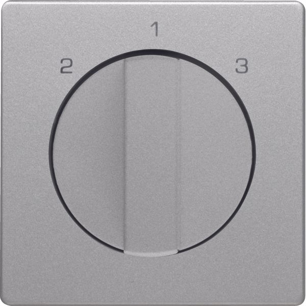 Centre plate rotary knob 3-step switch, Berker Q.1/Q.3, alu velvety, l image 1