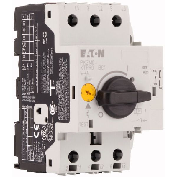 Motor-protective circuit-breaker, 3p+1N/O+1N/C, Ir=0.4-0.63A, screw connection image 4