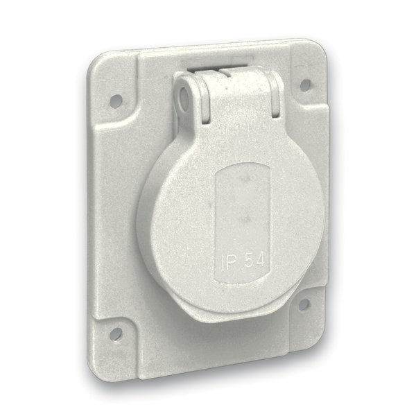 PratiKa socket - grey - 2P + E - 10/16 A - 250 V - French - IP54 - flush - back image 4