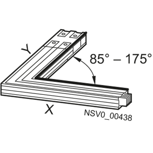 BD2C-1250-LR-Y*-G* angle right X=0.36(0.38) m / Y=0.36(0.38) m - 1.25 m 630 A - 1250 image 1