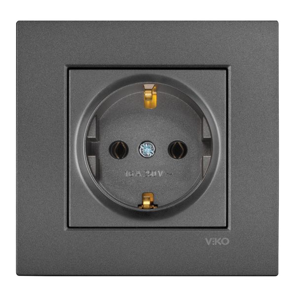 Novella Dark Grey Earthed Socket image 1