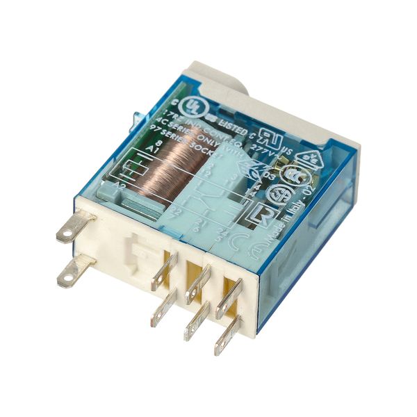 Mini.ind.relays 2CO 8A/24VDC/Agni+Au/Test button/LED/Mech.ind (46.52.9.024.5074) image 3