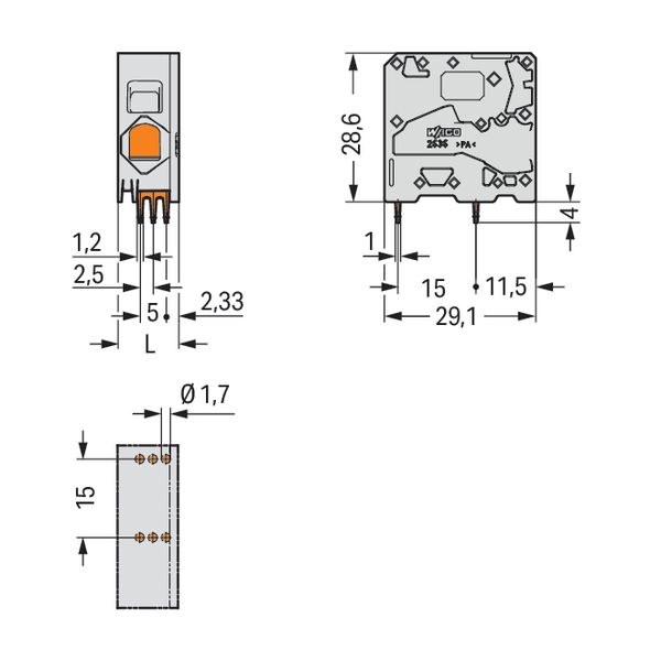 PCB terminal block 16 mm² Pin spacing 10 mm gray image 5