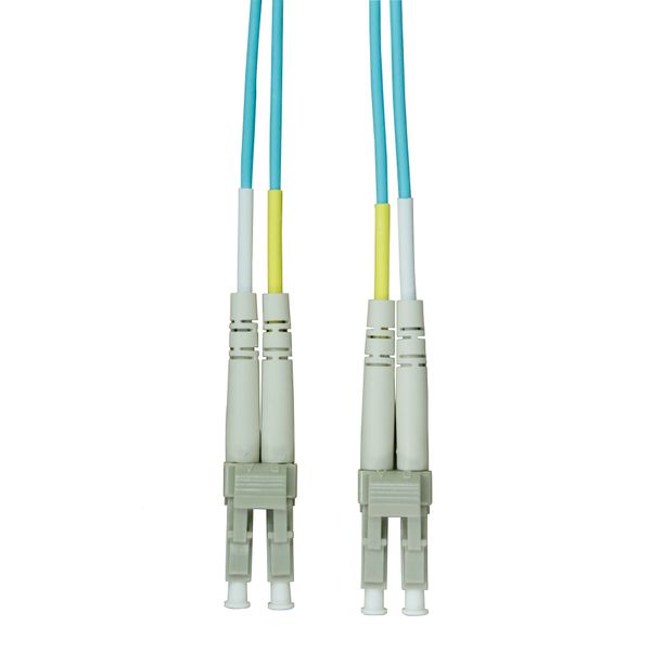 FO Patchcord Duplex LC/LC, 50/125æm OM3, LS0H-3, aqua, 1.0m image 1