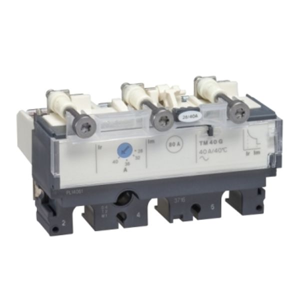 trip unit TM25G for ComPact NSX 100 circuit breakers, thermal magnetic, rating 25 A, 3 poles 3d image 2
