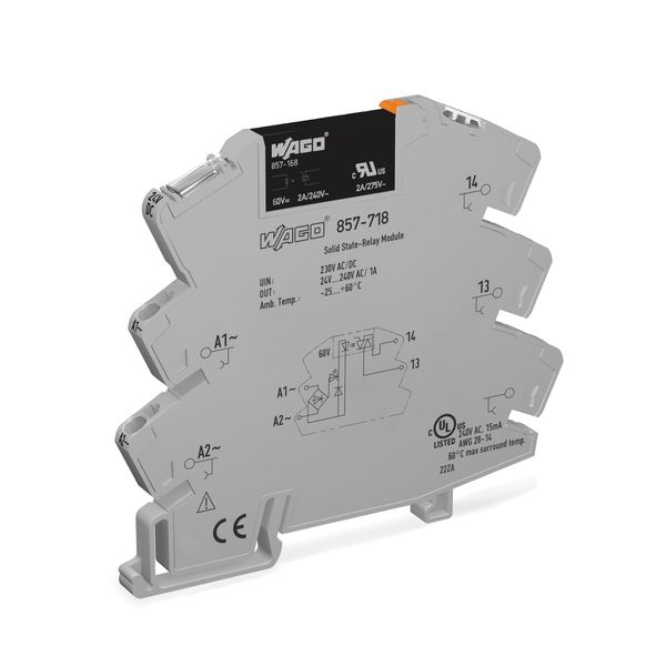 Solid-state relay module Nominal input voltage: 230 V AC/DC Output vol image 1