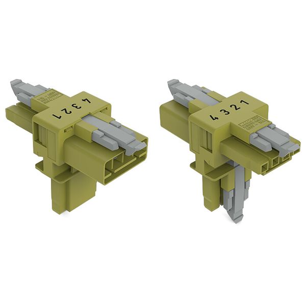 T-distribution connector 4-pole Cod. B light green image 2
