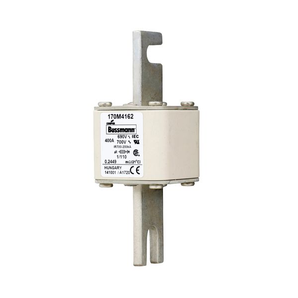 Fuse-link, high speed, 400 A, AC 690 V, DIN 1, 53 x 66 x 138 mm, aR, DIN, IEC, single indicator image 3