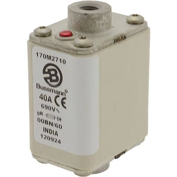 Fuse-link, high speed, 80 A, AC 690 V, size 00, 30 x 62 x 64 mm, aR, IEC, single indicator image 3