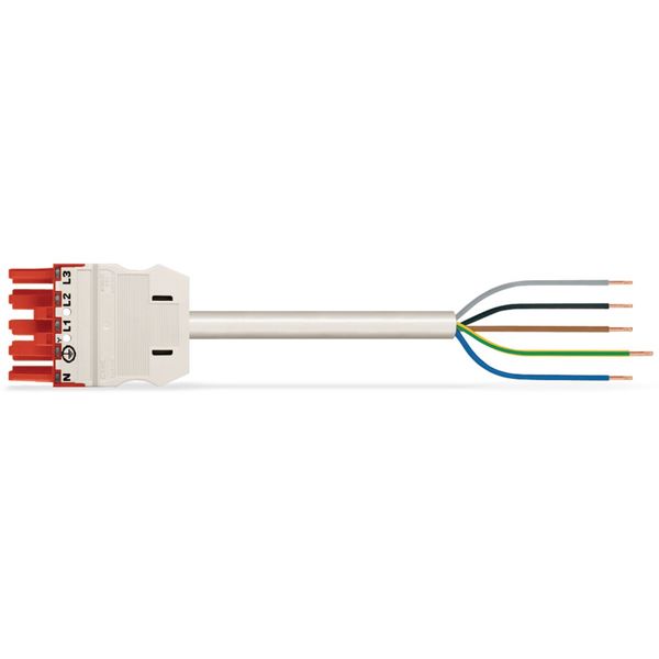 pre-assembled connecting cable;Eca;Socket/open-ended;red image 1