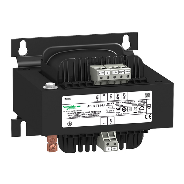 voltage transformer - 230..400 V - 1 x 12 V - 160 VA image 4