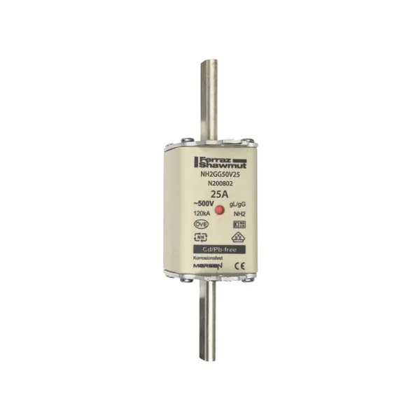 Fuse-link NH2 gG 500VAC 25A live tags Double indicator image 2