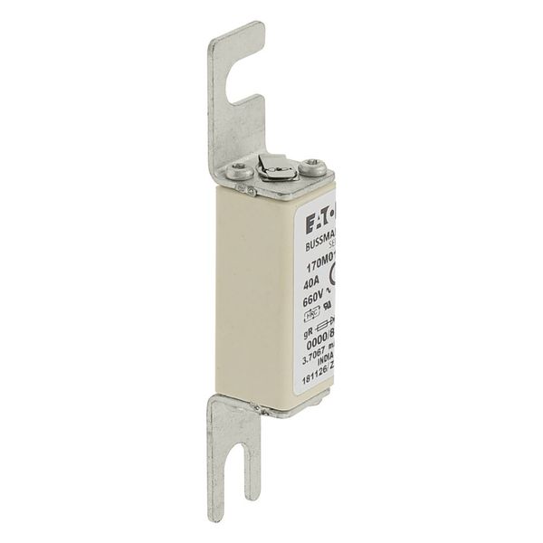 Fuse-link, high speed, 40 A, AC 660 V, size 0000, 18 x 19 x 100 mm, gR, UL, visual indicator image 22