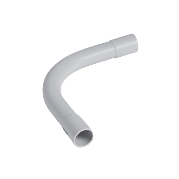 Large radius handlebar 90° IP44 Ø25mm and radius 90mm - gray RAL7035 image 1